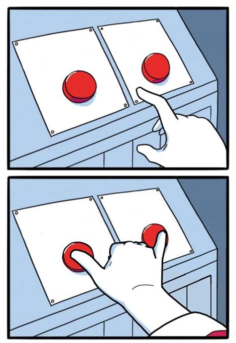 bet button meme|two buttons meme blank.